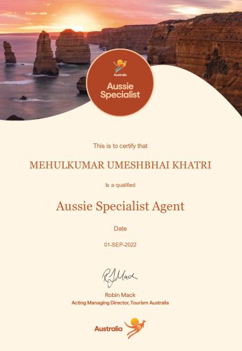 Aussie Specialist Agent Certificate